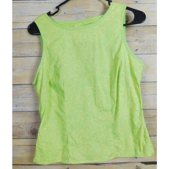 Vintage CDC Caren Desiree Company Outfit 8 Top & Pants Lime Green Yellow Floral - Picture 3 of 13